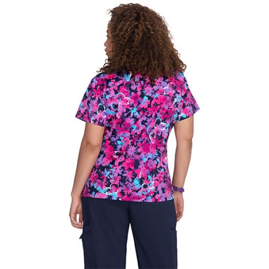 Bluza medicala imprimata BASICS 384PR-BLB | Fluturi