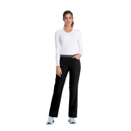 Pantaloni medicali dama INFINITY CKE1124A | Negru