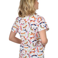 Bluza medicala imprimata BAMBINA | Căluți de apă
