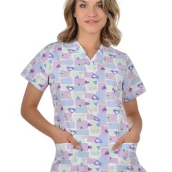 Tunică medicala femei de lucru BAMBINA | Panglici | Inimi