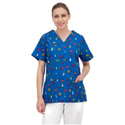 Bluza medicala imprimata BAMBINA | Ţestoase