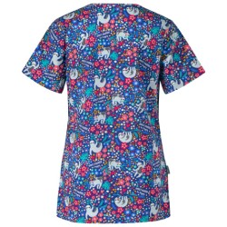 Bluza medicala imprimata pentru femei BAMBINA I Lazuri