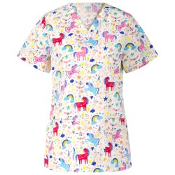 Bluza medicala imprimata BAMBINA I Unicorni