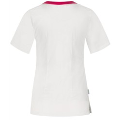 Bluza medicala dama de lucru PAOLA | Alb | Roz