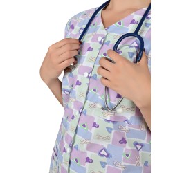 Tunică medicala cu nasturi CARINA | Panglici | Inimi