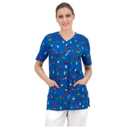Bluza medicala imprimata CARINA | Broaște
