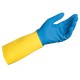 Mănuș de protectiei de lucru din neopren | Latex ALTO 405 | Albastru | Galben