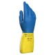 Mănuș de protectiei de lucru din neopren | Latex ALTO 405 | Albastru | Galben